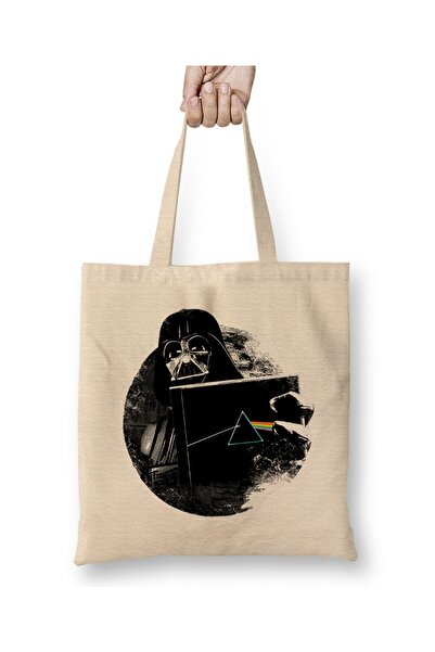 Baskı Dükkanı بينك فلويد حقيبة قماش بتصميم خاص بيد طويلة