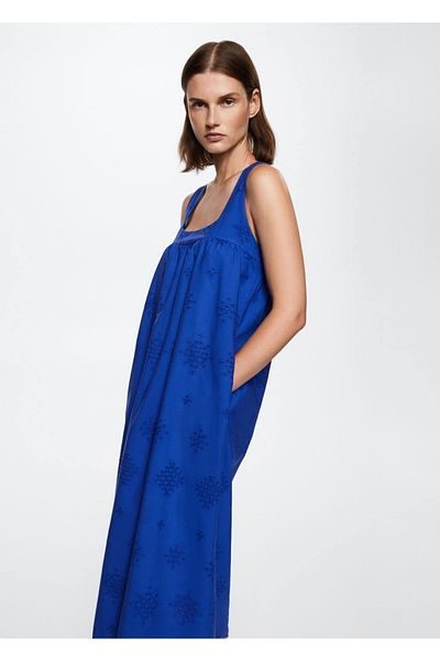 MANGO Woman Rochie midi 100% bumbac