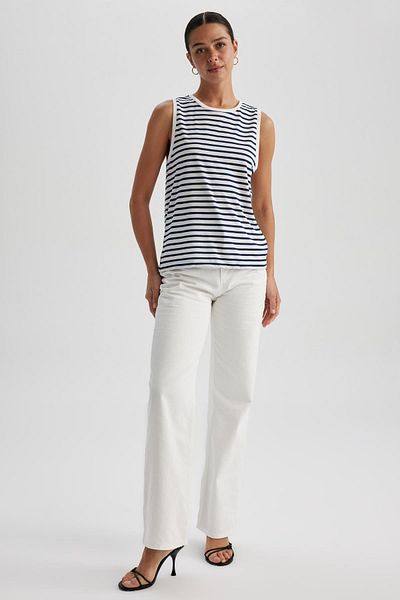 DeFacto Regular Fit Basic Plain tílko s výstřihem A8155ax23sm