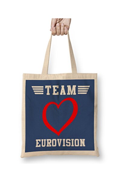 Baskı Dükkanı Tehno Eurovizija Top Gun stil tkanina Torba duga Sa ručkom