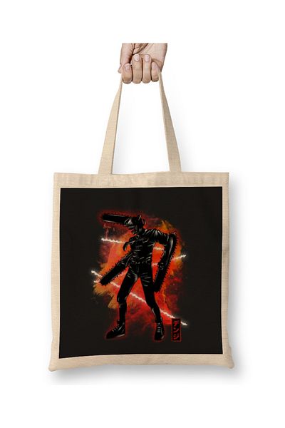 Baskı Dükkanı Cosmic Chainsaw υφασμάτινη τσάντα με μακριά λαβή