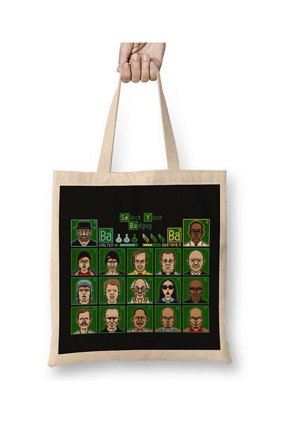 Baskı Dükkanı Μακριά λαβή υφασμάτινη τσάντα Breaking Bad 8 Bit Bad