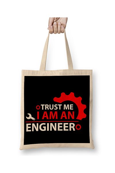 Baskı Dükkanı I Am A Mechanical Engineer 04 υφασμάτινη τσάντα με μακριά λαβή