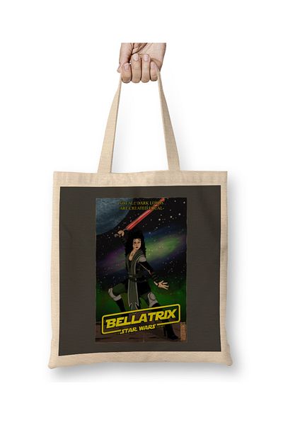 Baskı Dükkanı Bellatrix Lestrange 01 υφασμάτινη τσάντα μακριά λαβή