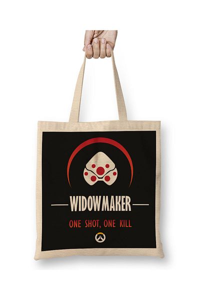 Baskı Dükkanı Υφασμάτινη τσάντα Widowmaker One Shot One Kill Overwatch με μακριά λαβή