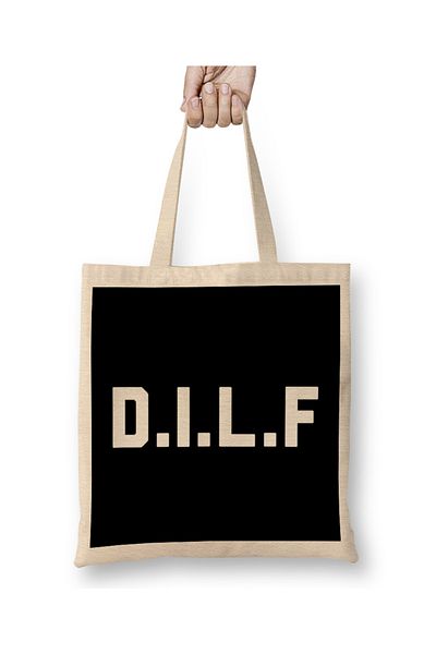 Baskı Dükkanı Dad Dilf Dad I'd Like To Friend υφασμάτινη τσάντα με μακριά λαβή