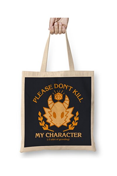 Baskı Dükkanı Dungeons And Dragons Grovelling Shirt Cloth Torba Long Sa ručkom