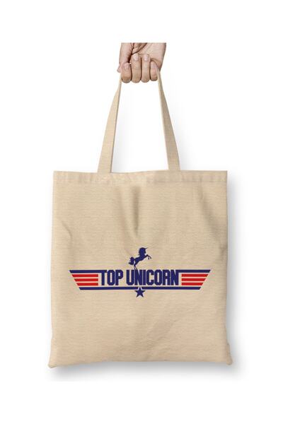 Baskı Dükkanı Gornji deo Unicorn Top Gun Mix tkanine Torba dug Sa ručkom