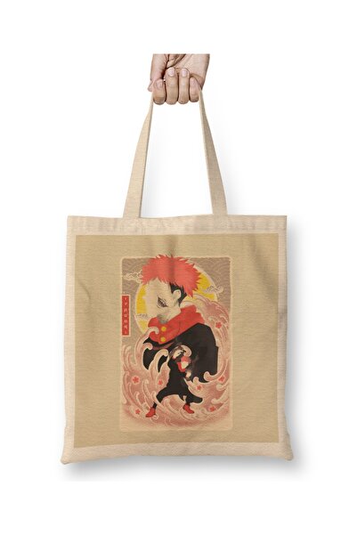 Baskı Dükkanı Jujutsu Kaisen Musha-e Maki tkanina Torba duga Sa ručkom