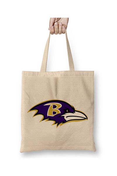 Baskı Dükkanı Πρόγραμμα Baltimore Ravens Baltimore Ravens Shield 05 υφασμάτινη τσάντα με μακριά λαβή