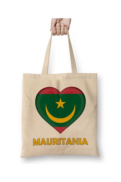 Baskı Dükkanı Mauritania 01 υφασμάτινη τσάντα με μακριά λαβή