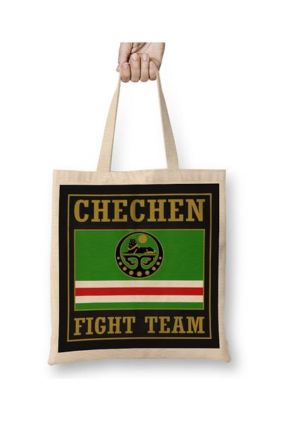 Baskı Dükkanı Υφασμάτινη τσάντα Chechen Fight Team με μακριά λαβή