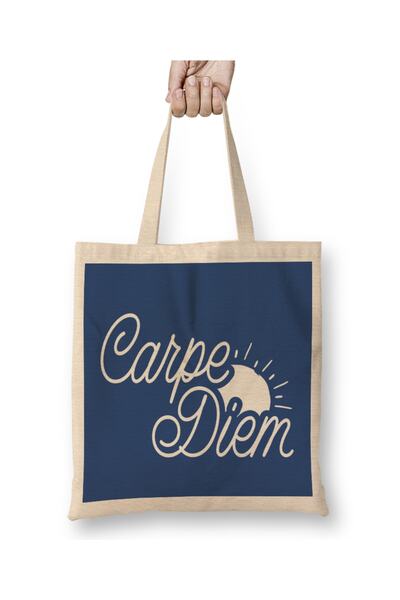 Baskı Dükkanı Carpe Diem tkanina Torba dugačka Sa ručkom