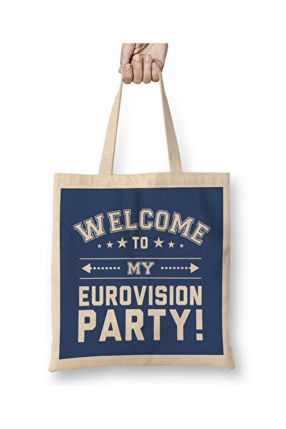 Baskı Dükkanı Dobrodošli na moju Eurovision žurku, tkanina Torba duga Sa ručkom