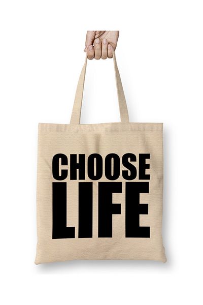 Baskı Dükkanı Επιλέξτε Life Trainspotting υφασμάτινη τσάντα με μακριά λαβή