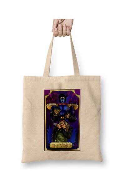 Baskı Dükkanı Jotaro Kujo Zvezda Platinum Cloth Torba Dugačka Sa ručkom
