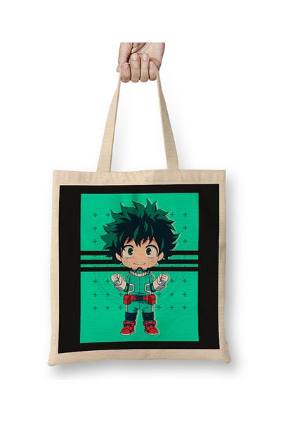 Baskı Dükkanı Boku No Hero Academia Midoriya Izuku 02 υφασμάτινη τσάντα μακριά λαβή