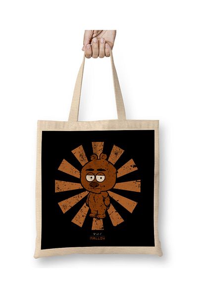 Baskı Dükkanı Malloy ρετρό ιαπωνική υφασμάτινη τσάντα Brickleberry με μακριά λαβή