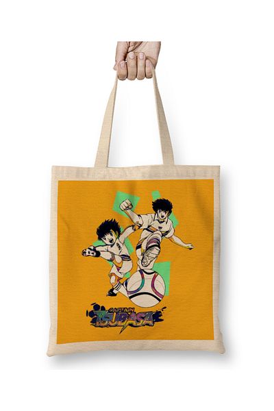 Baskı Dükkanı Υφασμάτινη τσάντα Captain Tsubasa Popart με μακριά λαβή