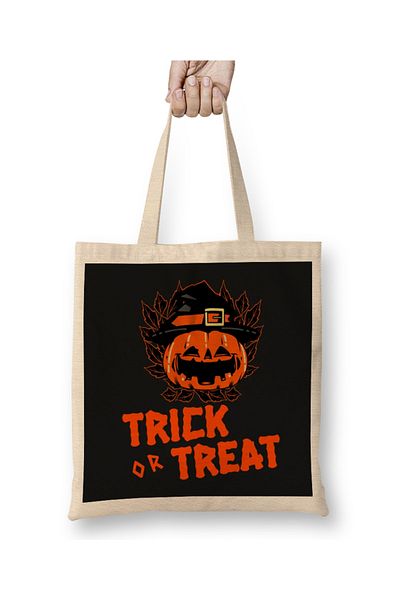 Baskı Dükkanı Geantă din pânză pentru Halloween cu mâner lung