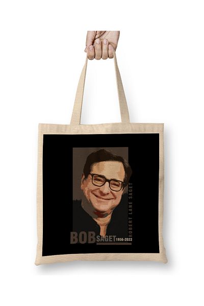 Baskı Dükkanı Geantă din pânză Bob Saget Rip cu mâner lung