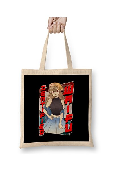 Baskı Dükkanı Slatka sertifikovana waifu anime devojka, tkanina Torba duga Sa...