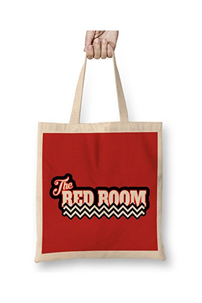 Baskı Dükkanı Twin Peaks Crvena soba Tekst Podna tkanina Torba Duga Sa ručkom
