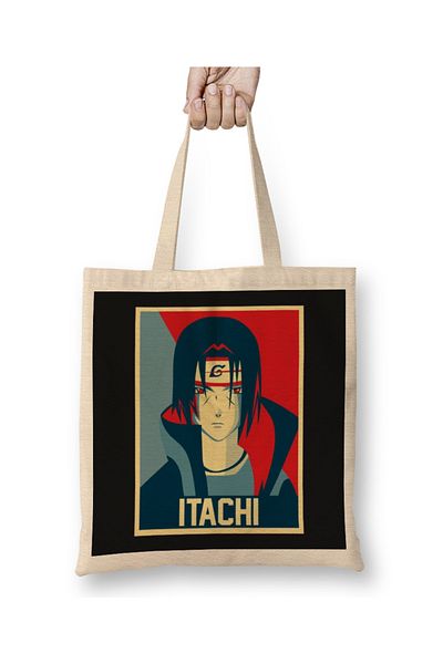 Baskı Dükkanı itachi Uchiha 02 υφασμάτινη τσάντα μακριά λαβή
