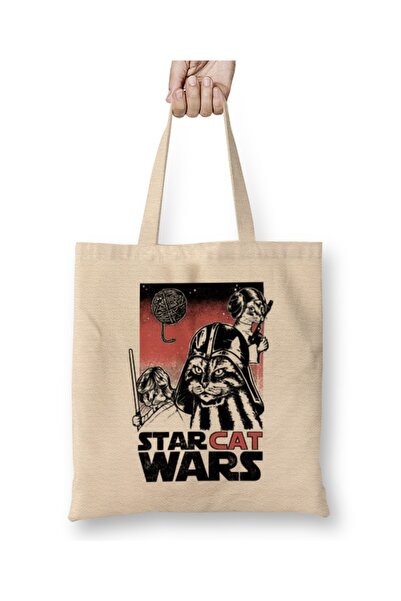 Baskı Dükkanı Star Cat Wars 09 Tkanina Torba Duga Sa ručkom