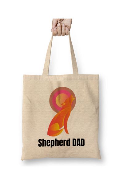 Baskı Dükkanı Υφασμάτινη τσάντα Shepherd Dad με μακριά λαβή