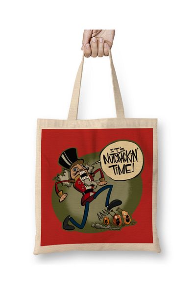 Baskı Dükkanı Nutcracker Nutcrackin' Time 01 υφασμάτινη τσάντα με μακριά λαβή
