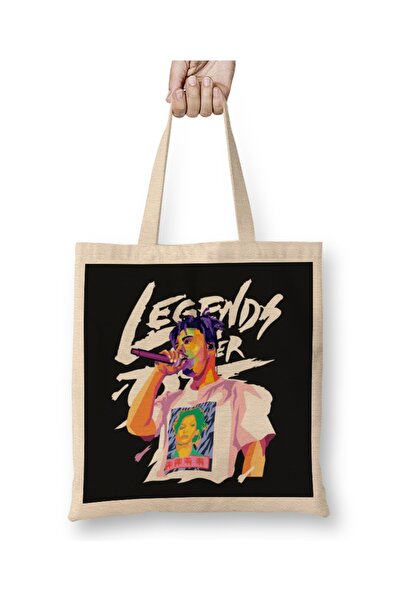 Baskı Dükkanı Legende nikada ne umiru Juice Wrld 999 Tkanina Torba Duga Sa ru...