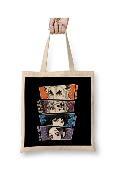 Baskı Dükkanı Geantă din pânză Demon Slayer Hashira cu mâner lung