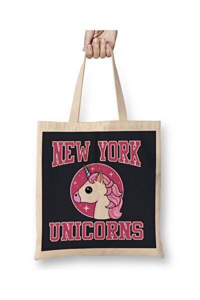 Baskı Dükkanı New York Unicorns Varsity Cloth Torba Long Sa ručkom