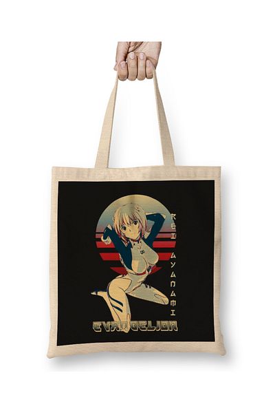 Baskı Dükkanı Rei Ayanami Evangelion 03 υφασμάτινη τσάντα με μακριά λαβή