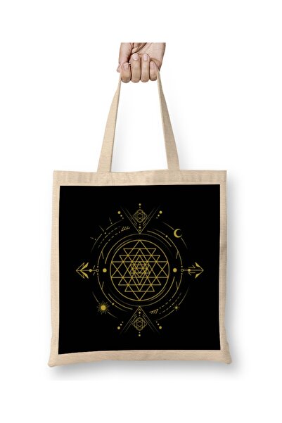 Baskı Dükkanı Šri Jantra Mandala Šri Jantra Sveta Geometrija 01 Tkanina Torba...