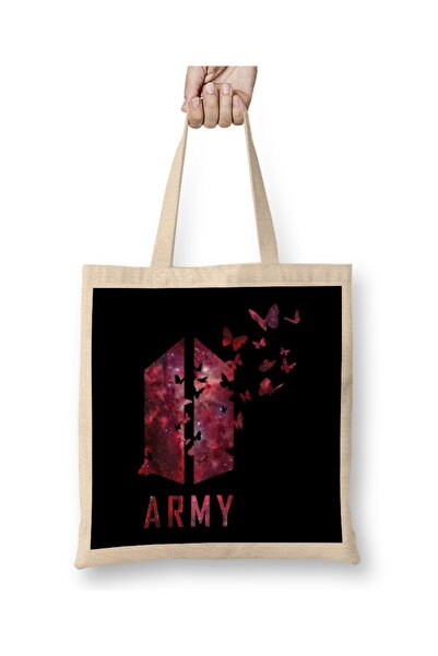 Baskı Dükkanı Bts Wings logo sa destruktivnim leptirom, crvena galaksija, voj...