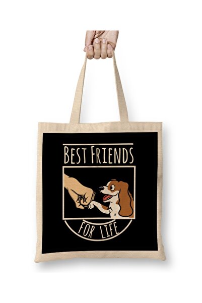 Baskı Dükkanı حقيبة حمل للكلاب من كافالير كينج تشارلز سبانييل، أفضل أصدقاء مدى الحياة، بمقبض طويل