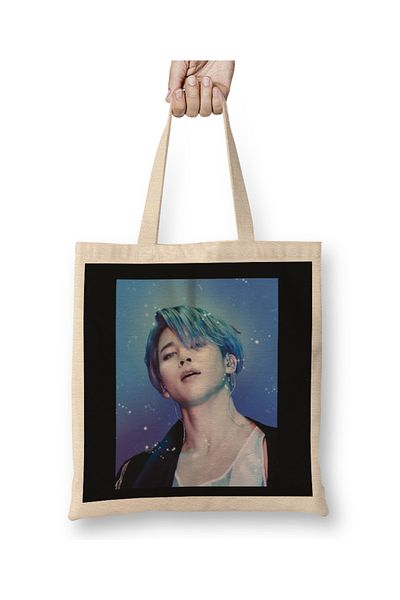 Baskı Dükkanı Bts Jiminie Bts Army Kpop Gift BT21 Geantă din pânză cu mâner lung