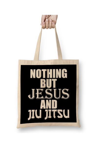 Baskı Dükkanı Ništa osim Isusa i Jiu Jitsu BJJ Jiu Jitsu odeća Torba duga Sa ...