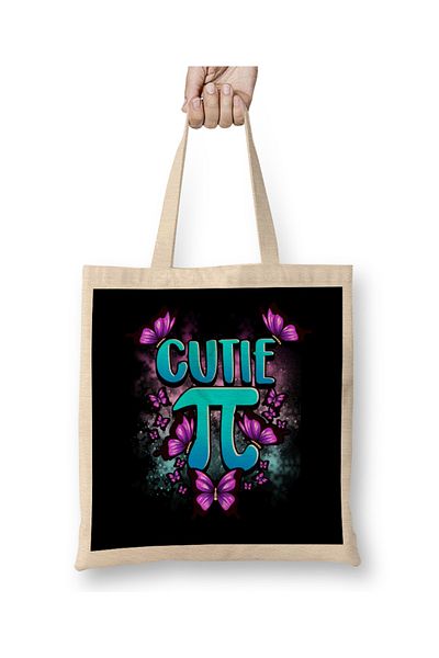 Baskı Dükkanı Αξιολάτρευτο Cutie Pi Math Pie Symbol Pun Pi Day 2020 υφασμάτινη τσάντα με μακριά λαβή