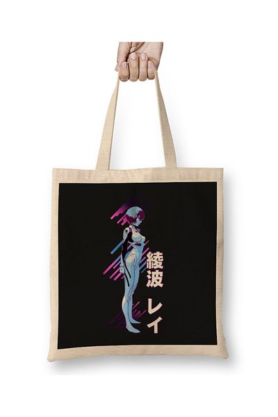 Baskı Dükkanı Rei Ayanami 02 υφασμάτινη τσάντα μακριά λαβή