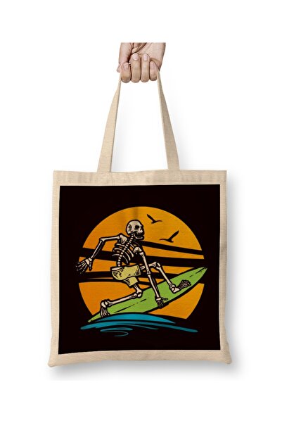 Baskı Dükkanı Skelet Surfer Daska za surfovanje Vodeni sportovi Longboard Tka...