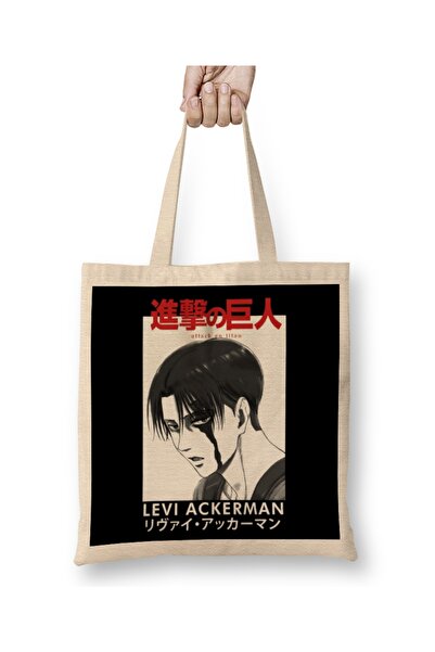 Baskı Dükkanı Levi Ackerman 02 Бавовняна сумка з довгими ручками