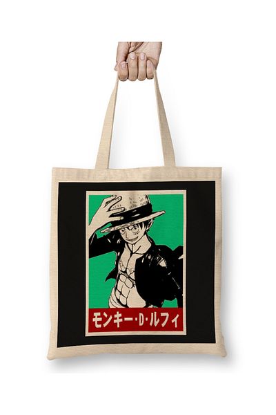Baskı Dükkanı Luffy One Piece 07 υφασμάτινη τσάντα μακριά λαβή