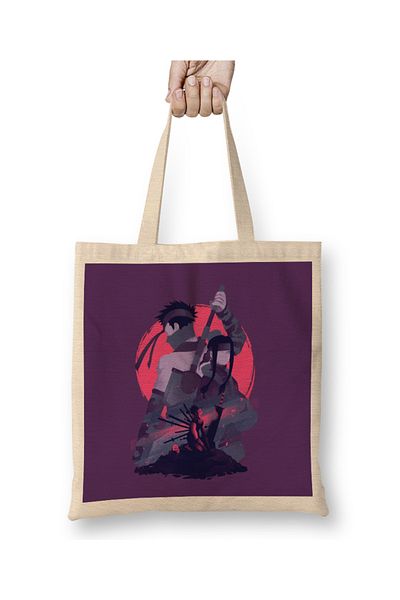 Baskı Dükkanı Geantă din pânză Kakashi Demon of the Hidden Mist cu mâner lung