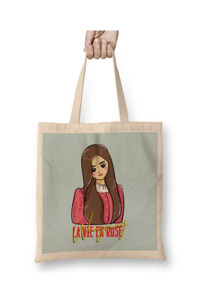 Baskı Dükkanı La Vie En Rose Jang Wonyoung 01 Tkanina Torba Duga Sa ručkom