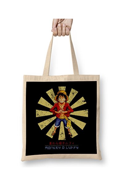 Baskı Dükkanı Monkey D Luffy Retro japanska One Piece odeća Torba duga Sa ručkom