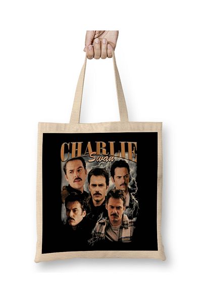 Baskı Dükkanı Υφασμάτινη τσάντα Dilf Charlie Swan με μακριά λαβή
