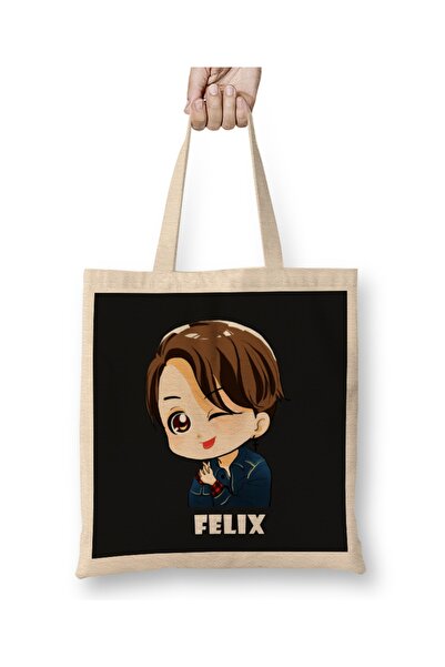 Baskı Dükkanı Stray Kids Cute Names υφασμάτινη τσάντα με μακριά λαβή